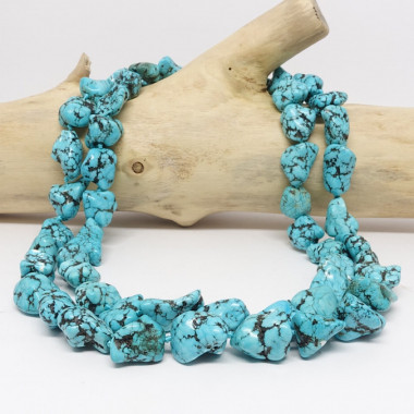 Collier double rang en turquoise