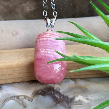 Pendentif rhodochrosite