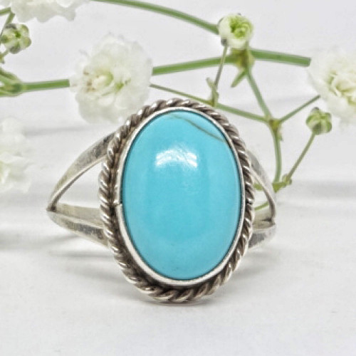 Turquoise véritable, Bague...