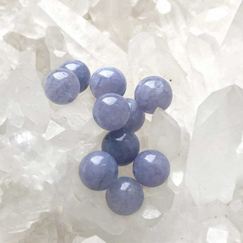 Perles en pierre semi précieuse de Calcite bleue pour la création de vos bijoux en pierre