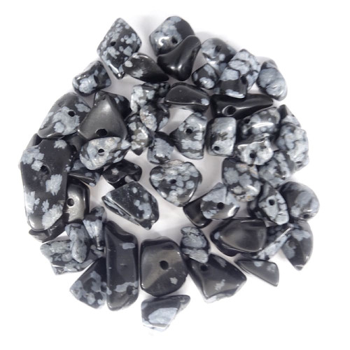 Obsidienne neige, Perles chips