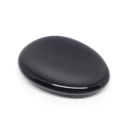 Galet pouce anti-stress Obsidienne noire