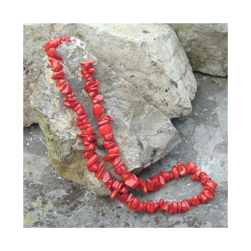 Collier chips de corail