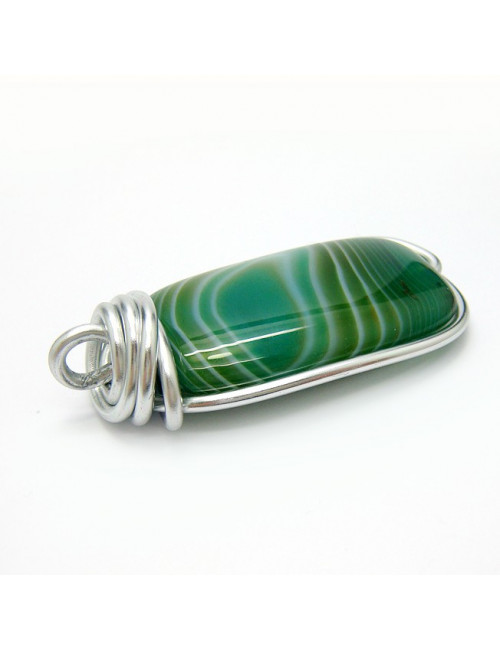 Pendentif agate verte