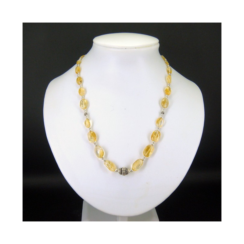 Collier en citrine naturelle