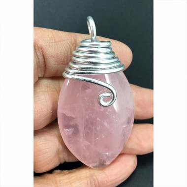 Pendentif énergétique quartz rose