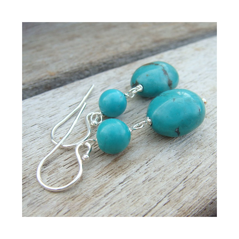 Boucles d'oreilles turquoise