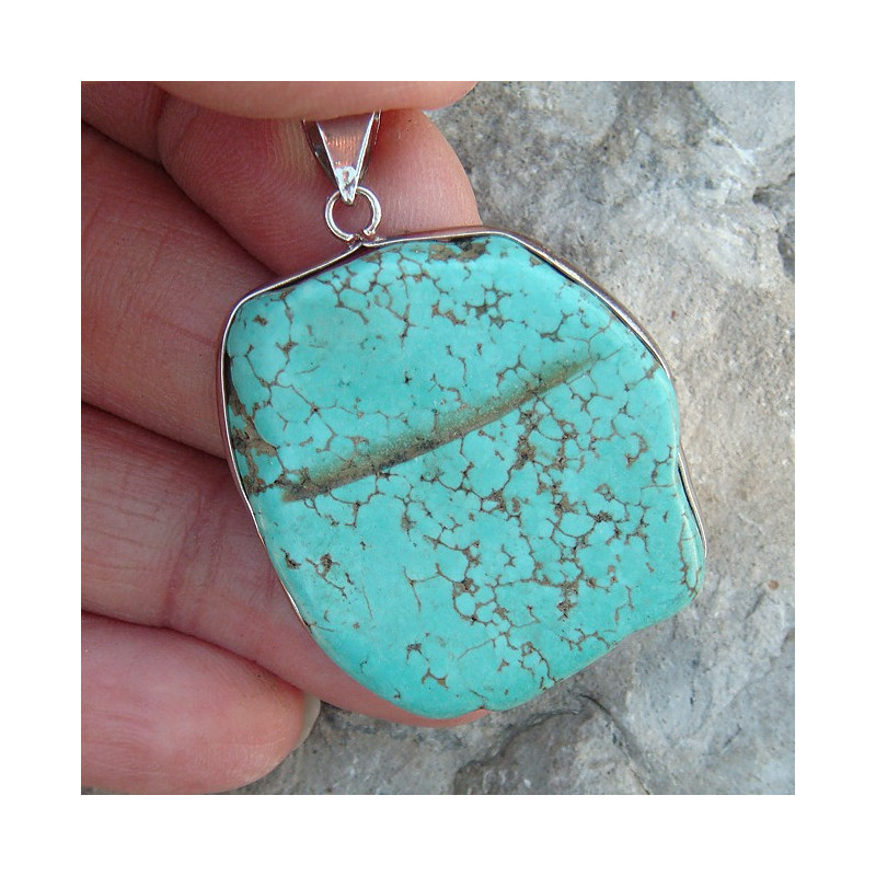 Grand pendentif en turquoise