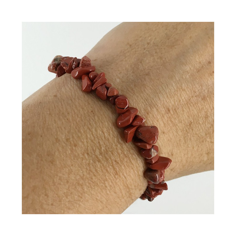 Bracelet baroque jaspe rouge