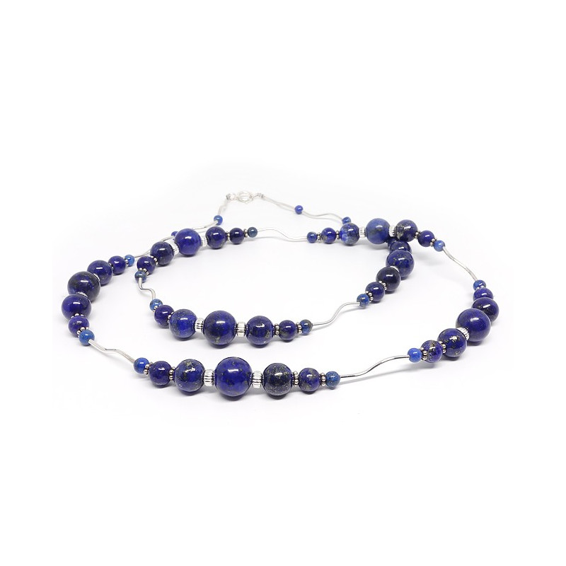 Long collier lapis lazuli