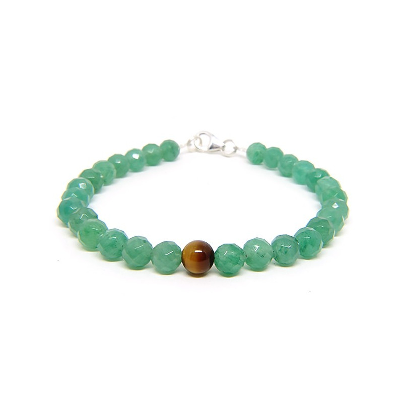 Aventurine et Oeil de tigre, Bracelet création