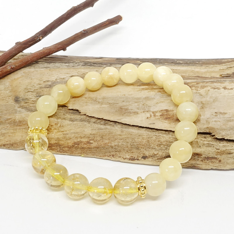 Calcite jaune et citrine