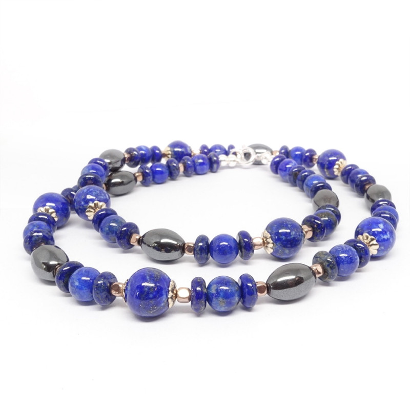 Hématite et lapis lazuli