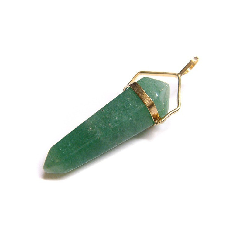 MADE IN BRAZIL - Pendentif pointe biterminée d'aventurine