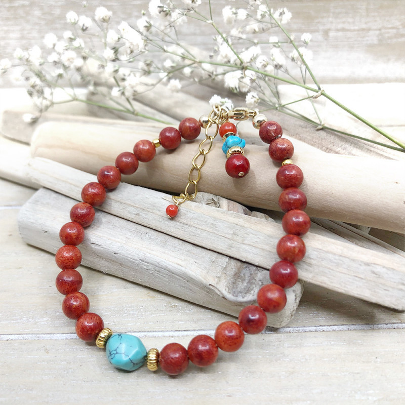 Corail Gorgone et turquoise