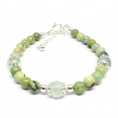 Chrysoprase et fluorite...