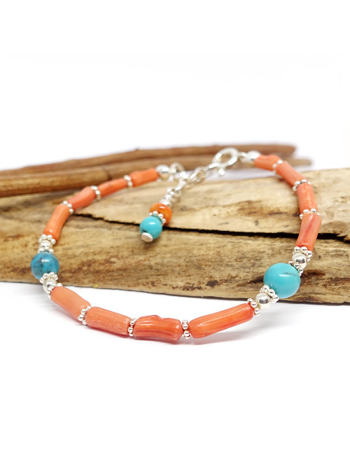 Corail et turquoise