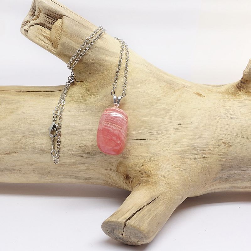 Pendentif rhodochrosite