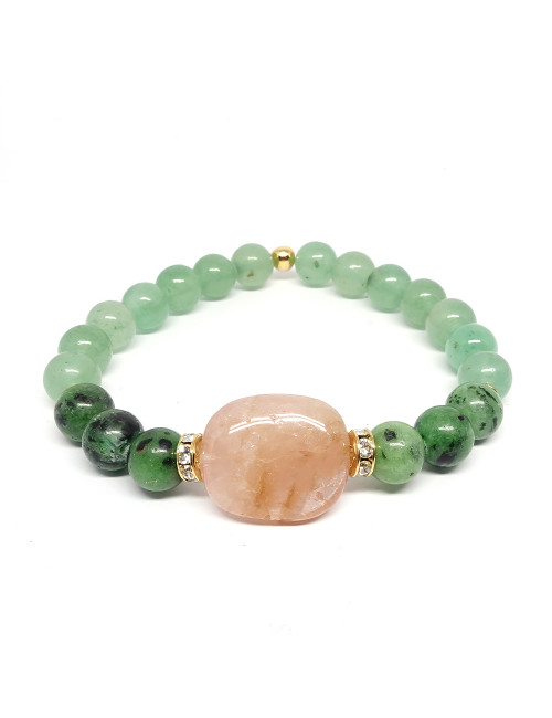 Ce bracelet est particulièrement utile afin d’équilibrer le chakra ANAHATA, le chakra du coeur.