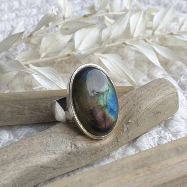 Bague en labradorite