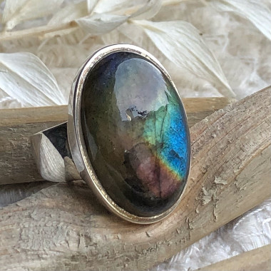 Bague en labradorite