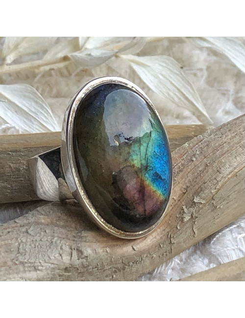 Bague en labradorite