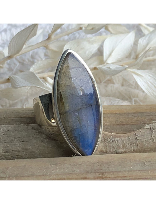 Bague en labradorite