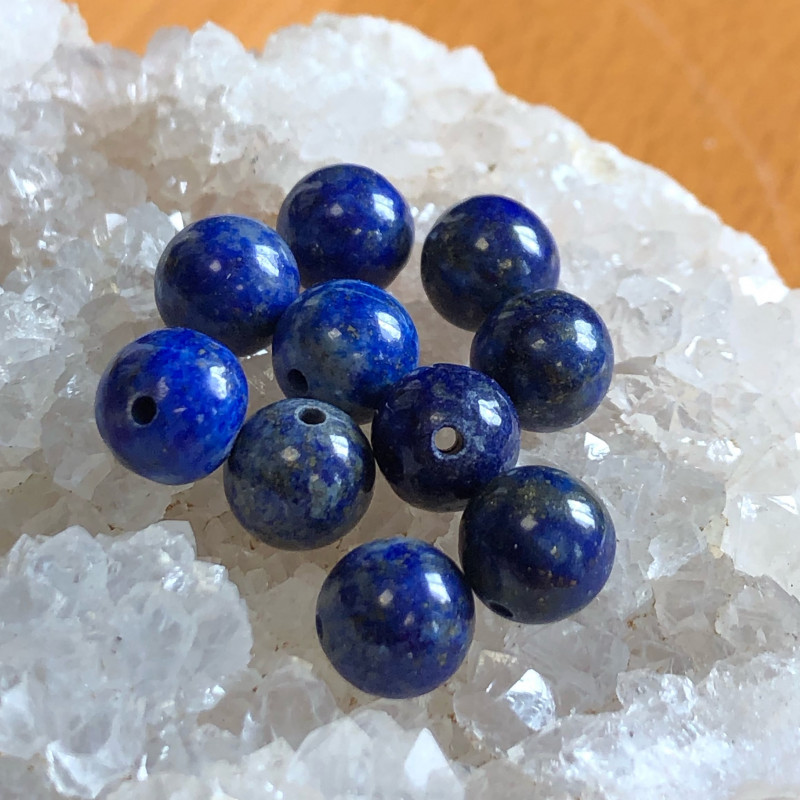 Lapis lazuli ⌀ 8 mm, 10 perles