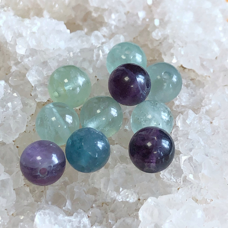 Fluorite ⌀ 8 mm, 10 perles