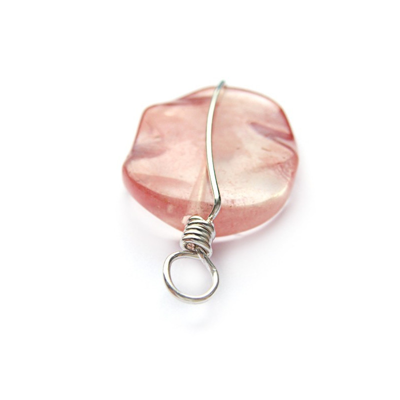 Pendentif quartz cherry