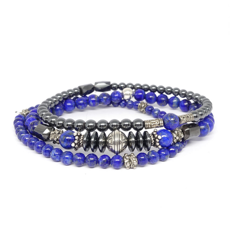 Lapis lazuli et hematite