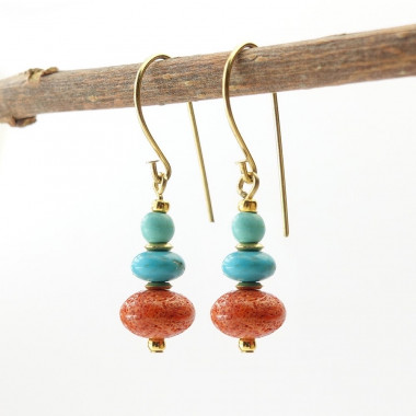 Turquoise et corail,...