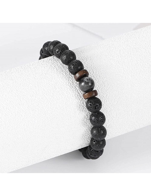 Bracelet bien être pour homme en pierre de lave