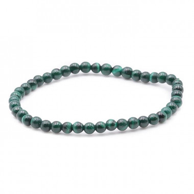 Spécialité en pierre fine semi-précieuse de malachite. Bracelet bien-être