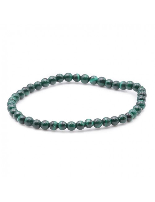 Spécialité en pierre fine semi-précieuse de malachite. Bracelet bien-être