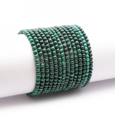 Spécialité en pierre fine semi-précieuse de malachite. Bracelet bien-être