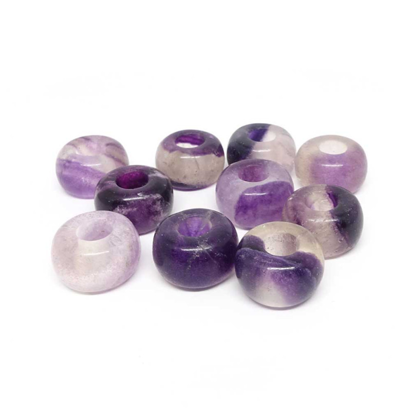 Perle fluorite large trou style pandora