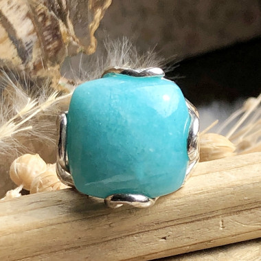 Bague en pierre amazonite