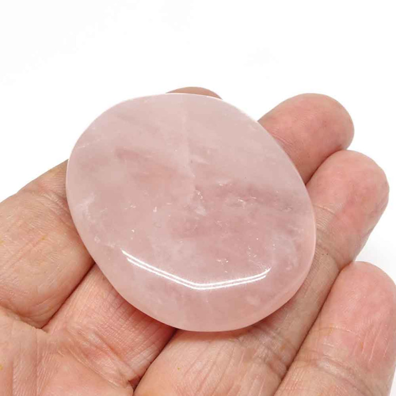 Galet de Quartz rose pour les massages et thérapie par les pierres