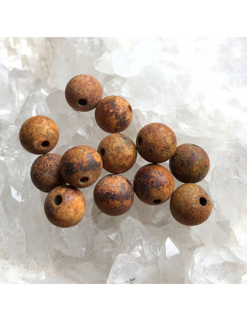 Perles en agate brune du Tibet pour la création de votre bijou