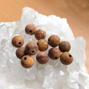 Perles en agate brune du Tibet pour la création de votre bijou