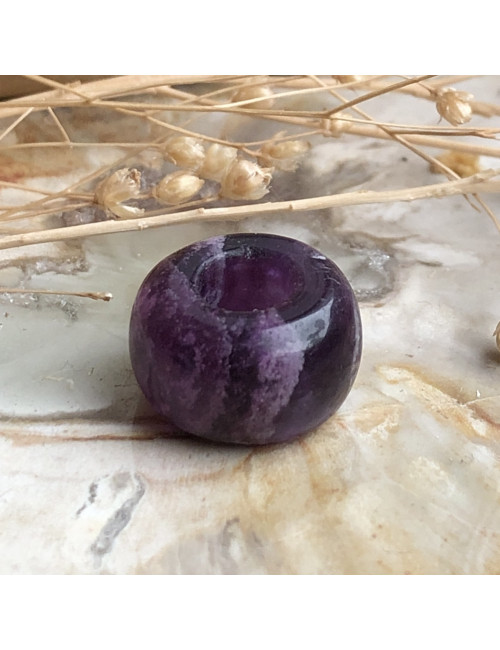 Perle fluorite large trou style pandora