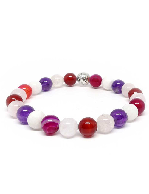 Bracelet bien-être extensible en pierre pour Manifester, attirer & renforcer l'amour & l'affection