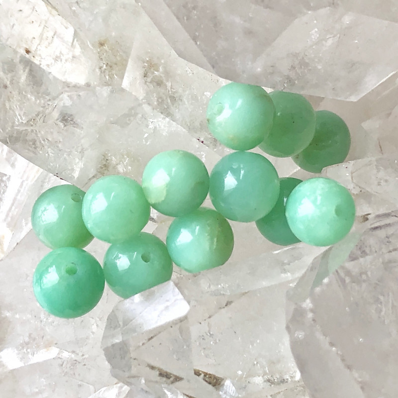 Perles en chrysoprase pour la création de vos bijoux en pierre