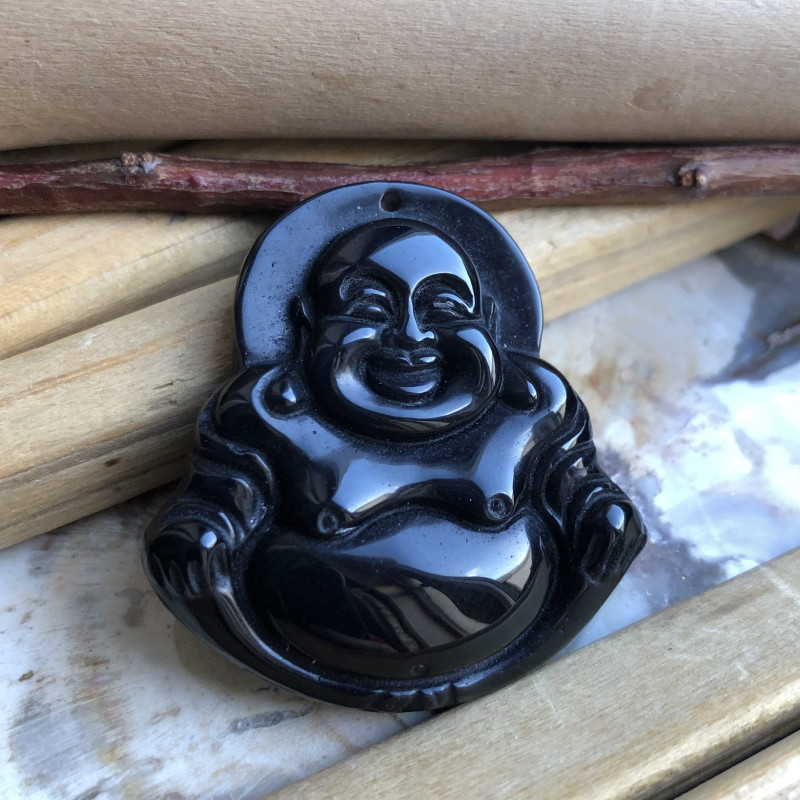 Bouddha en obsidienne noire