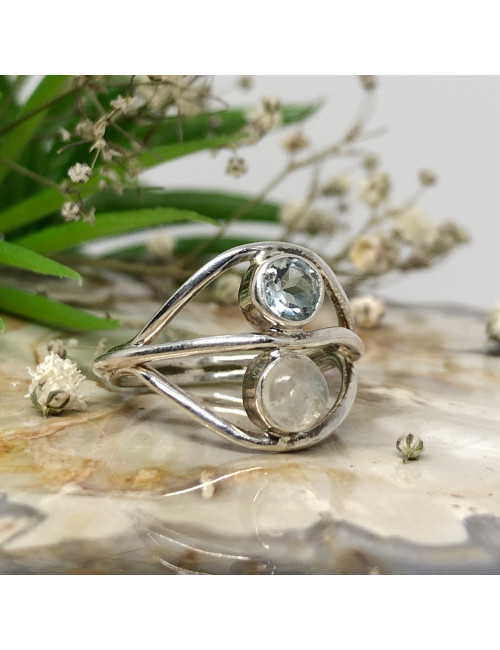 Bague en pierre avec argent 925