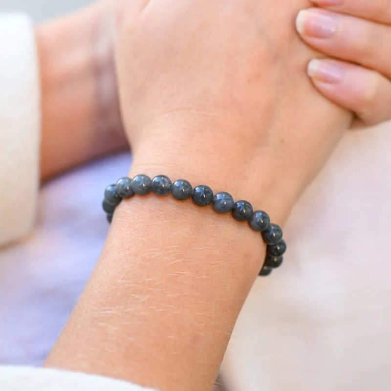 Bracelet bien-être extensible en Labradorite