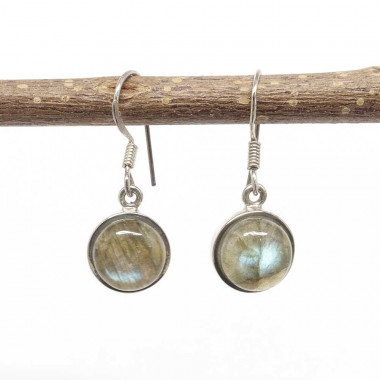 Boucles d'oreilles argent et pierre de Labradorite