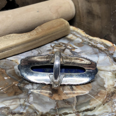 Bague en argent et en pierre de lapis lazuli