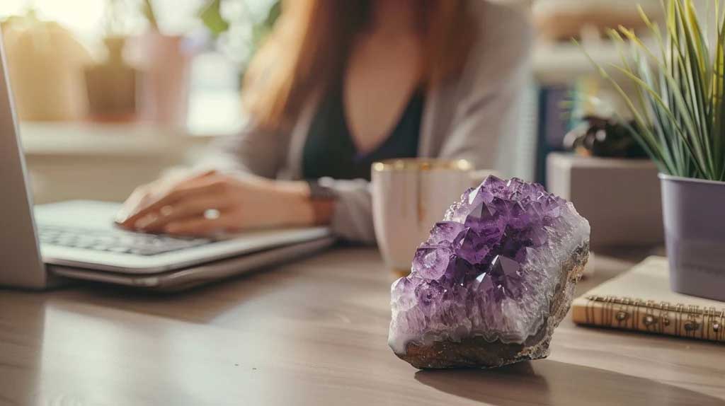 améthyste dans le bureau